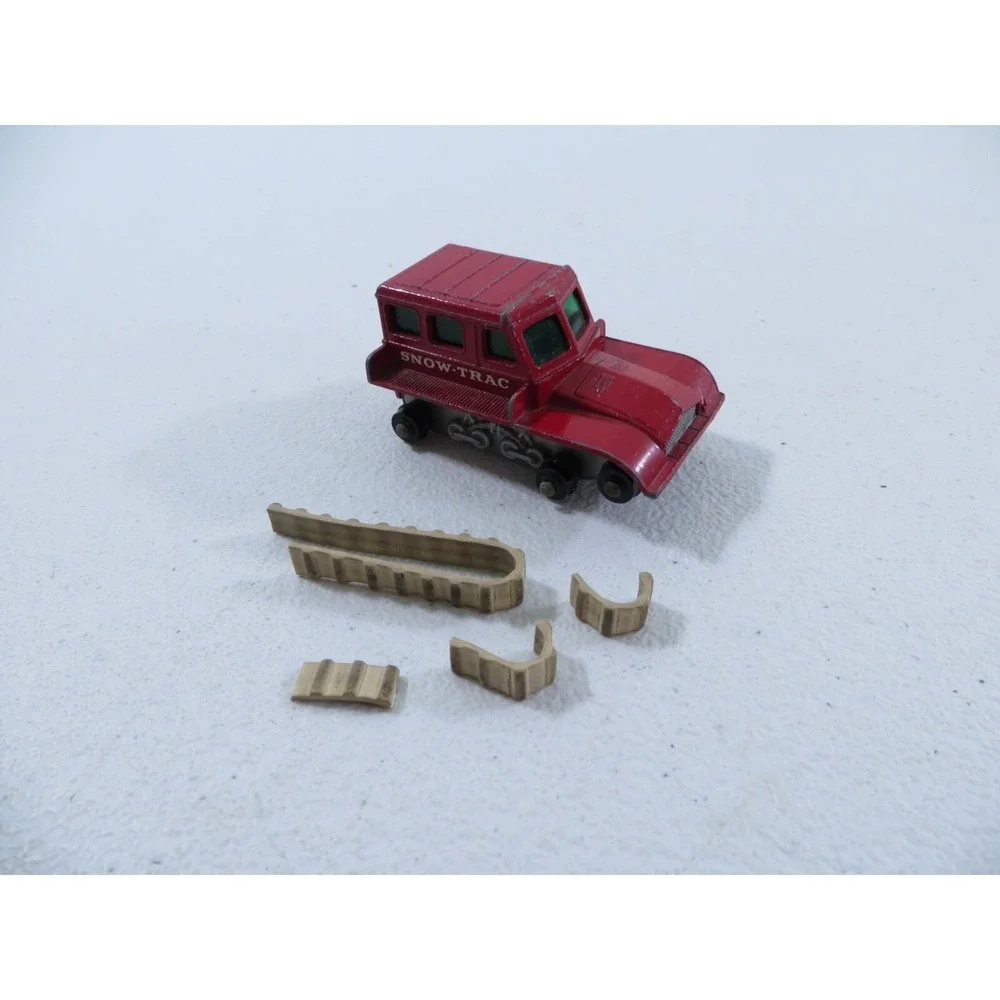 Vintage Matchbox Series No. 35 Snow‎ Trac Red Lesney England BROKEN TRACKS